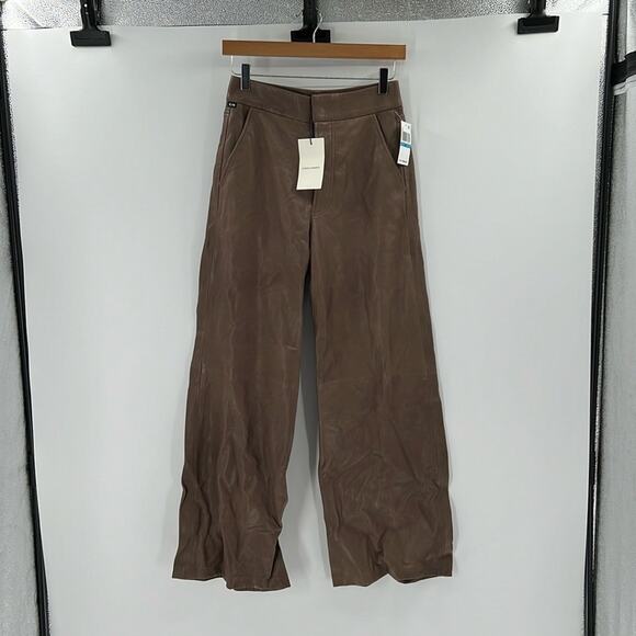 Citizens of Humanity Beverly Slouch Boot Leather Trouser - Brown - 24 - NWT - Picture 1 of 9
